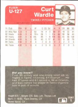 Curt Wardle  baseball card collectible - Main Image 2