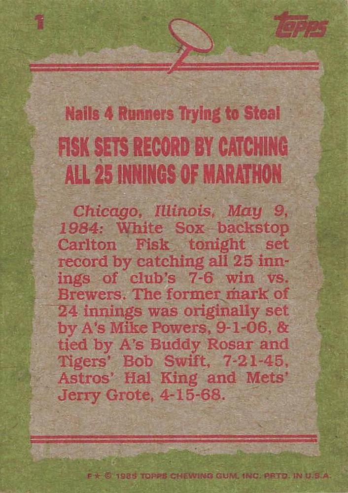 Carlton Fisk  baseball card collectible - Main Image 2