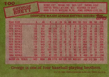 George Brett  baseball card collectible - Main Image 2