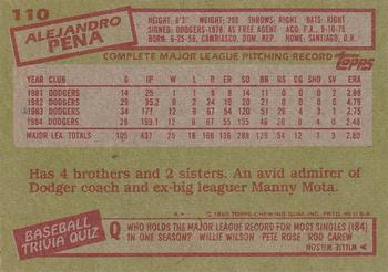 Alejandro Pena  baseball card collectible - Main Image 2