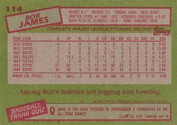 Bob James  baseball card collectible - Main Image 2