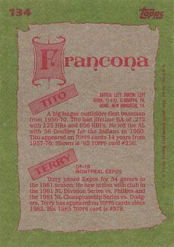 Tito Francona / Terry Francona  baseball card collectible - Main Image 2