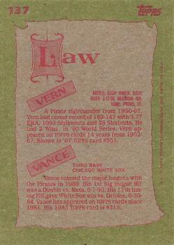 Vern Law / Vance Law  baseball card collectible - Main Image 2