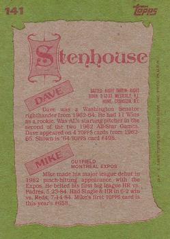 Dave Stenhouse / Mike Stenhouse  baseball card collectible - Main Image 2