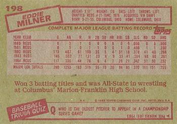 Eddie Milner  baseball card collectible - Main Image 2