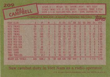 Bill Campbell  baseball card collectible - Main Image 2