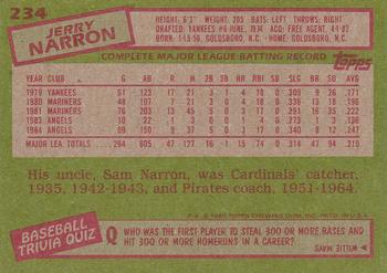 Jerry Narron  baseball card collectible - Main Image 2
