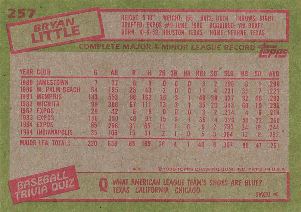 Bryan Little  baseball card collectible - Main Image 2