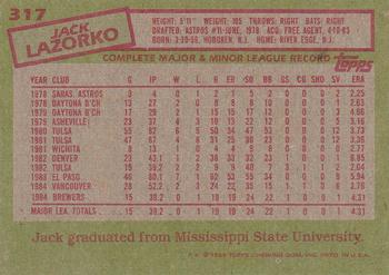 Jack Lazorko  baseball card collectible - Main Image 2