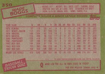 Wade Boggs  baseball card collectible - Main Image 2