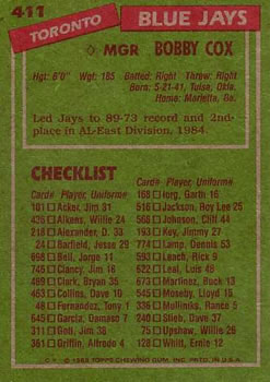 Bobby Cox  baseball card collectible - Main Image 2