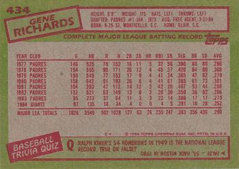 Gene Richards  baseball card collectible - Main Image 2