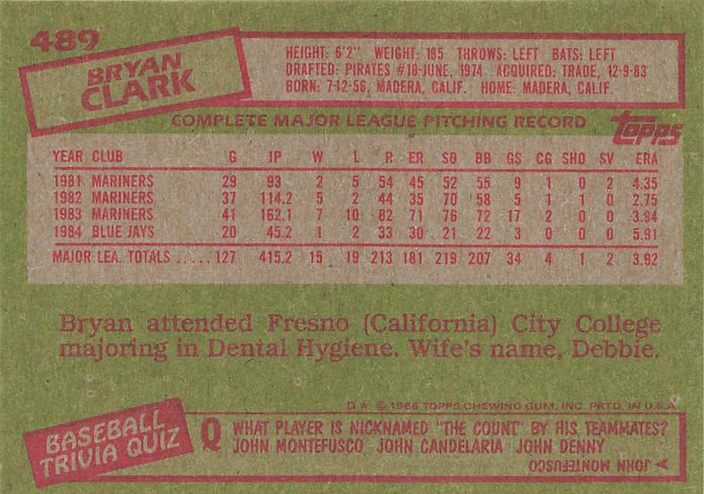 Bryan Clark  baseball card collectible - Main Image 2