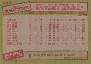 Dan Schatzeder  baseball card collectible - Main Image 2