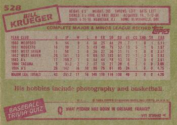 Bill Krueger  baseball card collectible - Main Image 2