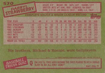 Darryl Strawberry  baseball card collectible - Main Image 2
