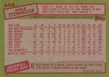 Mike Stenhouse  baseball card collectible - Main Image 2