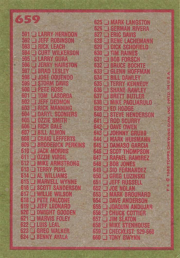 Checklist: 529-660  baseball card collectible - Main Image 2