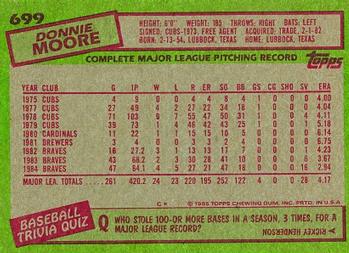 Donnie Moore  baseball card collectible - Main Image 2