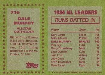 Dale Murphy  baseball card collectible - Main Image 2