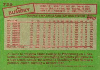Al Bumbry  baseball card collectible - Main Image 2