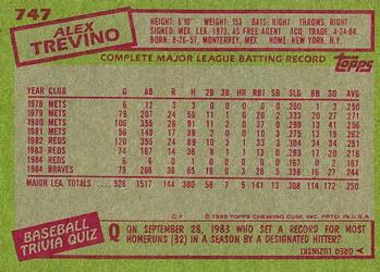 Alex Trevino  baseball card collectible - Main Image 2