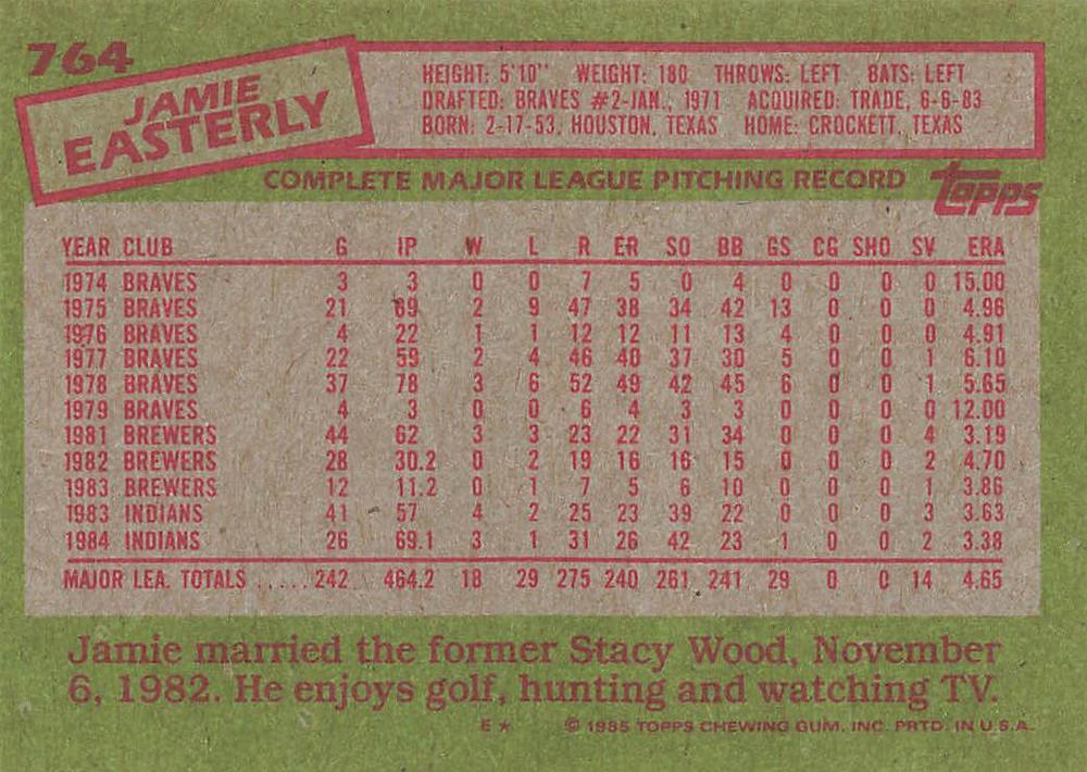 Jamie Easterly  baseball card collectible - Main Image 2