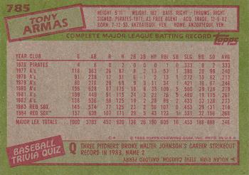 Tony Armas  baseball card collectible - Main Image 2