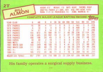 Bill Almon  baseball card collectible - Main Image 2