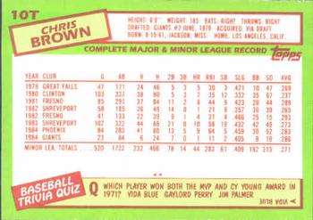 Chris Brown  baseball card collectible - Main Image 2
