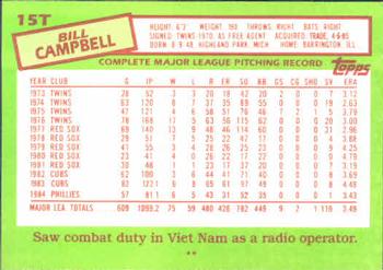 Bill Campbell  baseball card collectible - Main Image 2