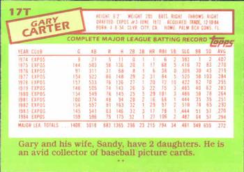 Gary Carter  baseball card collectible - Main Image 2