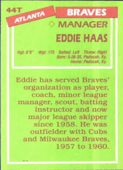 Eddie Haas  baseball card collectible - Main Image 2