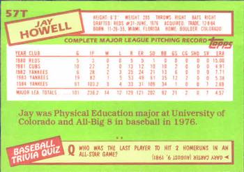 Jay Howell  baseball card collectible - Main Image 2