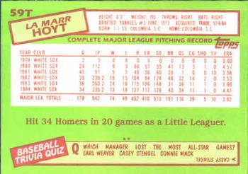 LaMarr Hoyt  baseball card collectible - Main Image 2