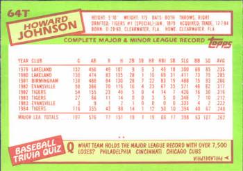 Howard Johnson  baseball card collectible - Main Image 2