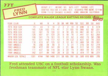 Fred Lynn  baseball card collectible - Main Image 2