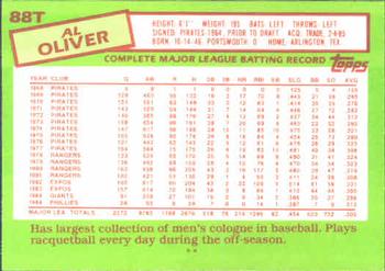 Al Oliver  baseball card collectible - Main Image 2