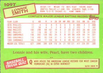 Lonnie Smith  baseball card collectible - Main Image 2