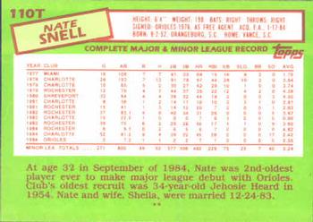 Nate Snell  baseball card collectible - Main Image 2