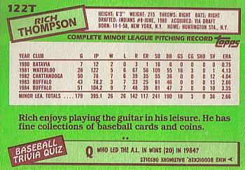 Rich Thompson  baseball card collectible - Main Image 2