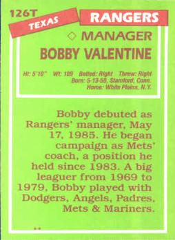 Bobby Valentine  baseball card collectible - Main Image 2