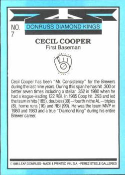 Cecil Cooper  baseball card collectible - Main Image 2