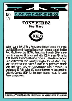 Tony Perez  baseball card collectible - Main Image 2