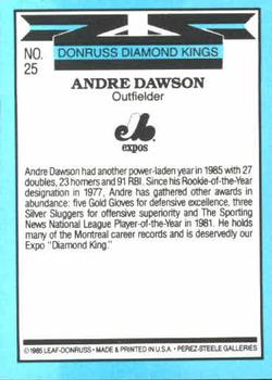 Andre Dawson  baseball card collectible - Main Image 2