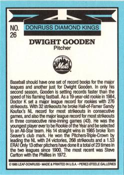 Dwight Gooden  baseball card collectible - Main Image 2