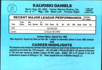 Kal Daniels  baseball card collectible - Main Image 2