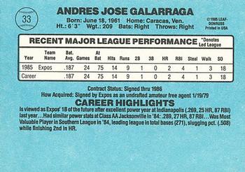 Andres Galarraga  baseball card collectible - Main Image 2