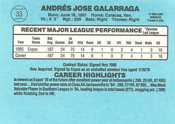 Andres Galarraga  baseball card collectible - Main Image 2