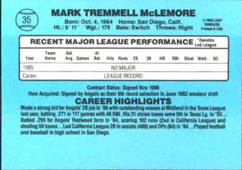 Mark McLemore  baseball card collectible - Main Image 2